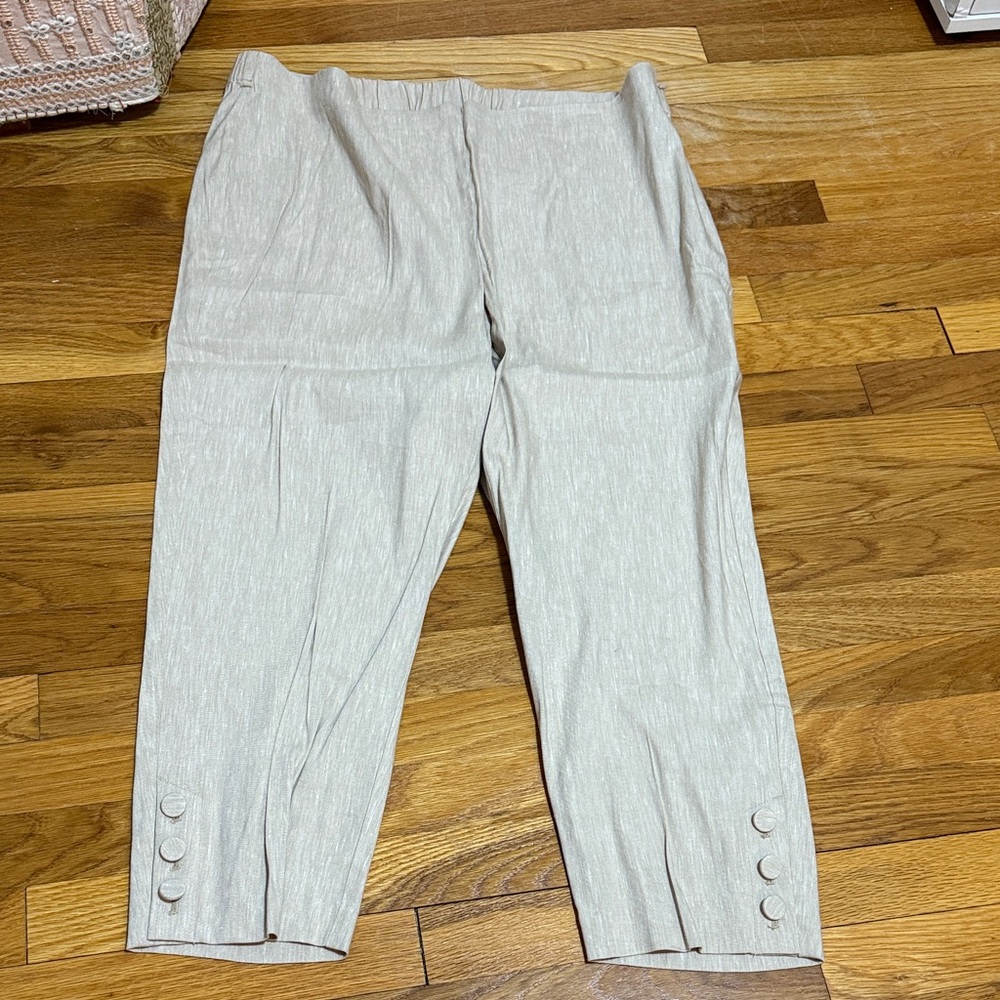 J. Jill Linen Stretch Pant in beige